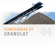 Concassage et Granulat
