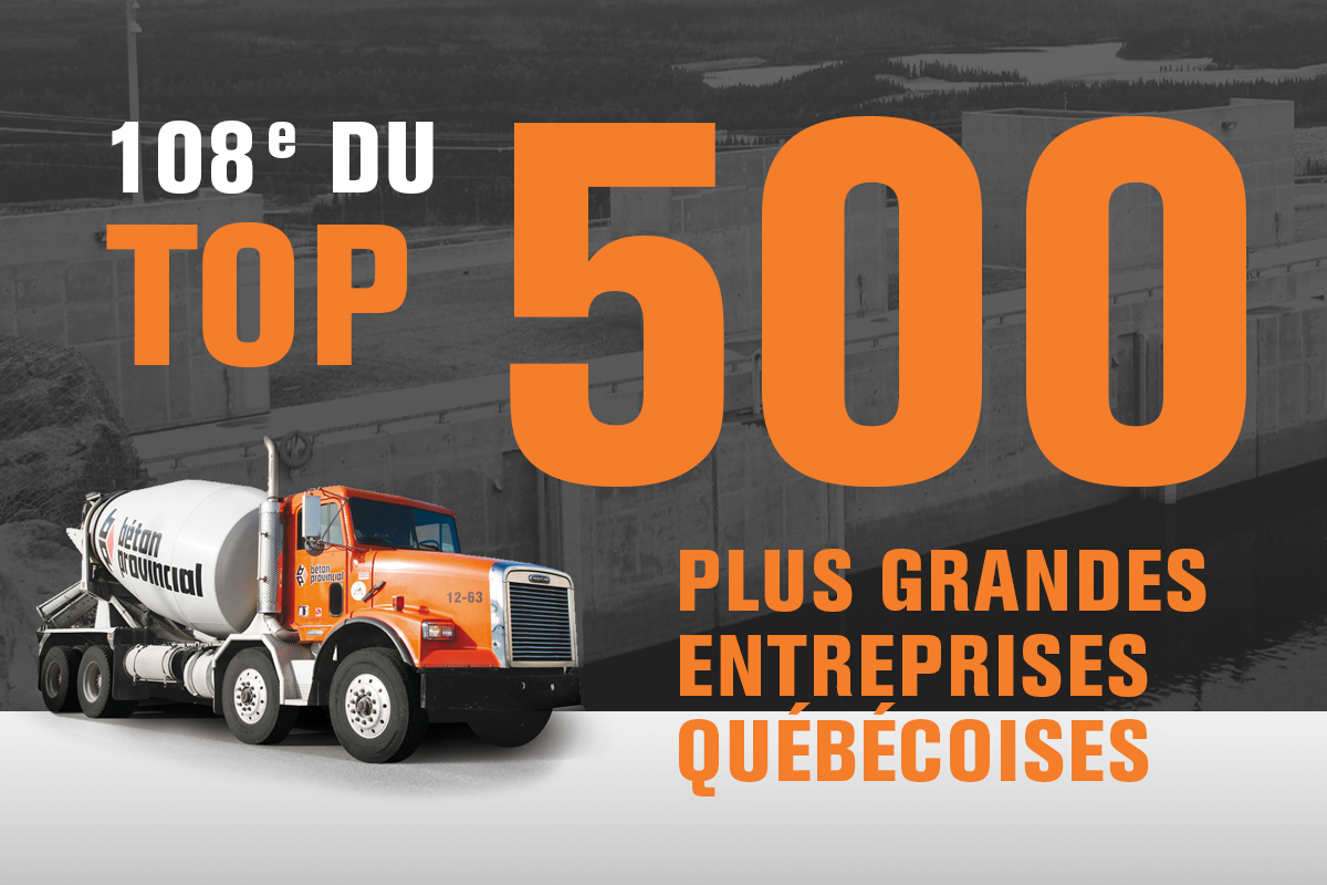 Béton Provincial parmi les 500 plus grandes entreprises du Québec !